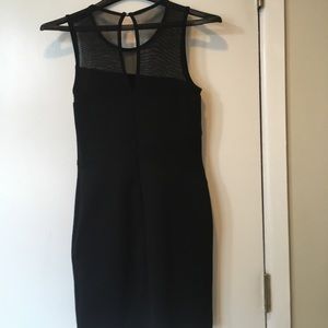 Little black dress with mesh top detail size small
